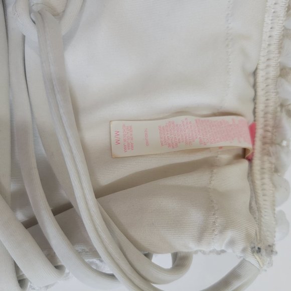 Lot Bundle of 4 Bikini Swimsuit Tops White, Black, Yellow, Unpadded - Picture 12 of 15